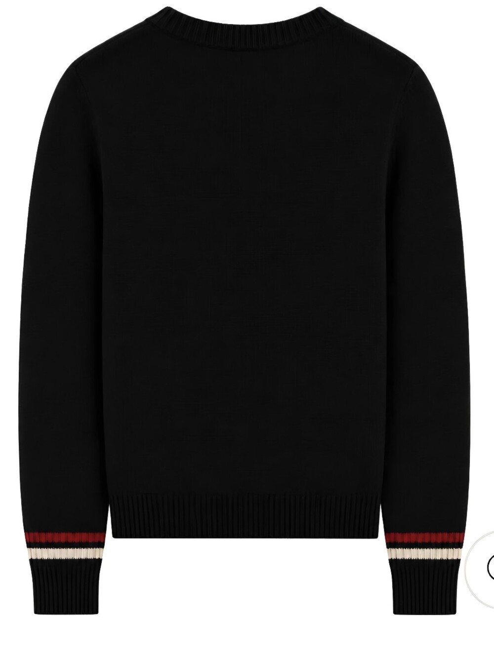 Oxknit Black Skeleton Knit Sweater with Red Heart Women's Large - Picture 2 of 2